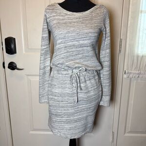 Anthropologie‎ Left of Center Gray Sweater Dress Sz Small Drop Waist